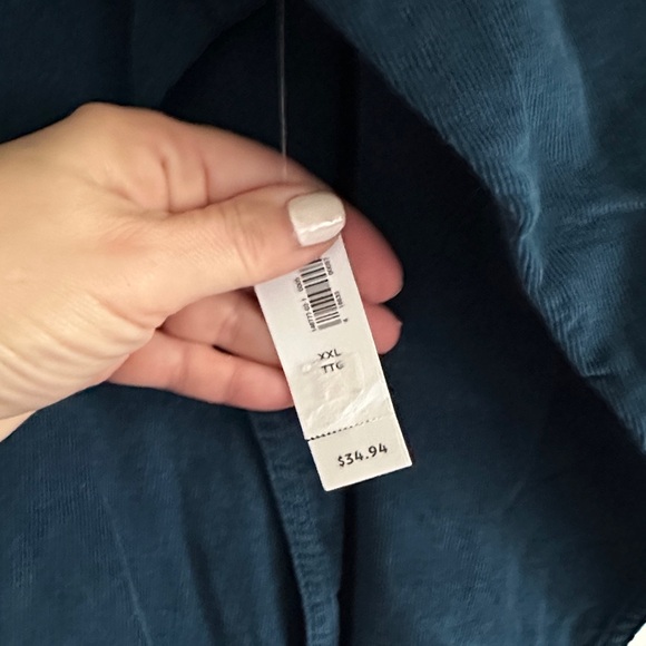 Men's Navy Blue Button-Down Shirt NWT - Picture 3 of 9